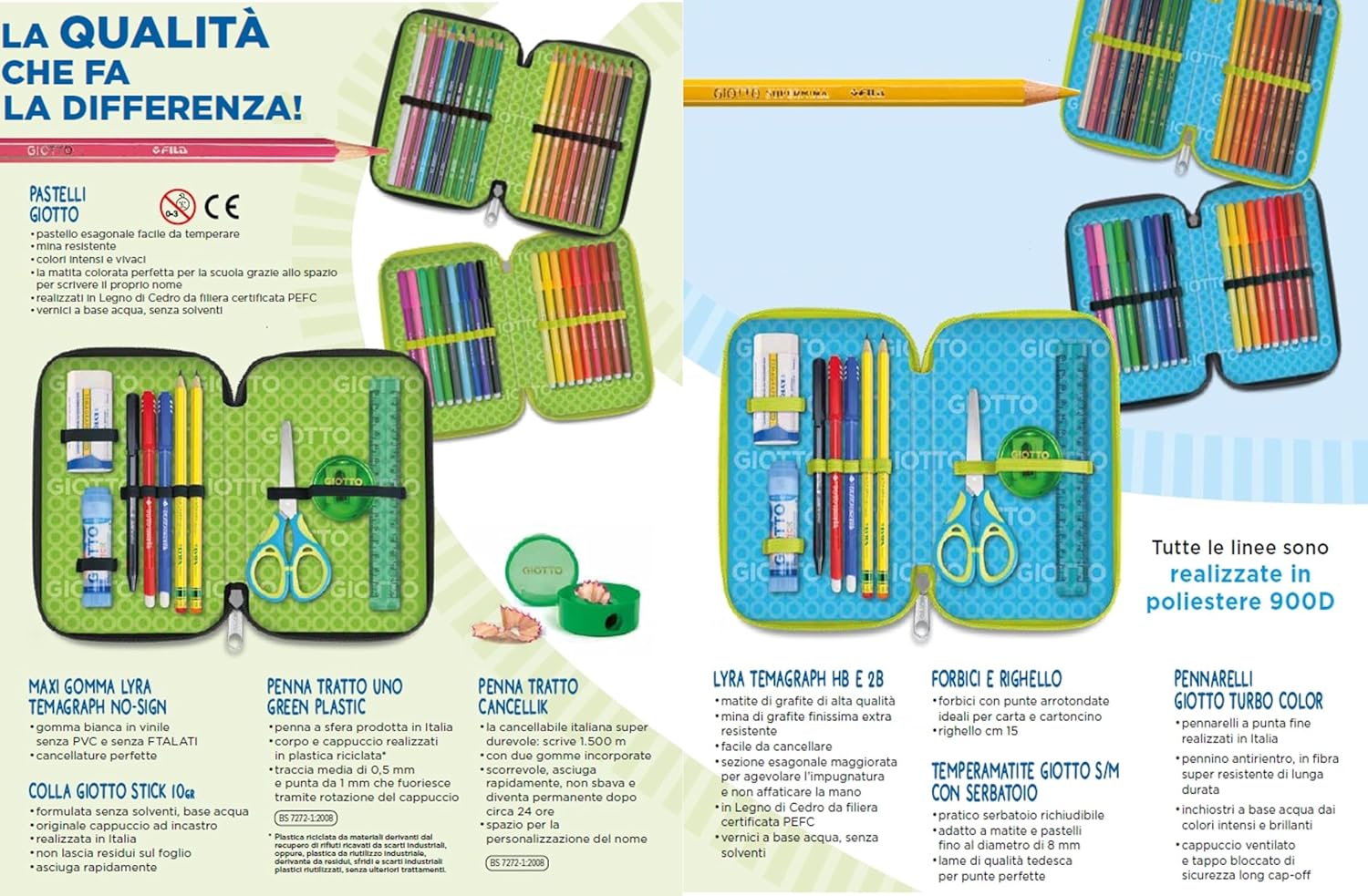 Astuccio 3 zip Super Crystal - Lilla