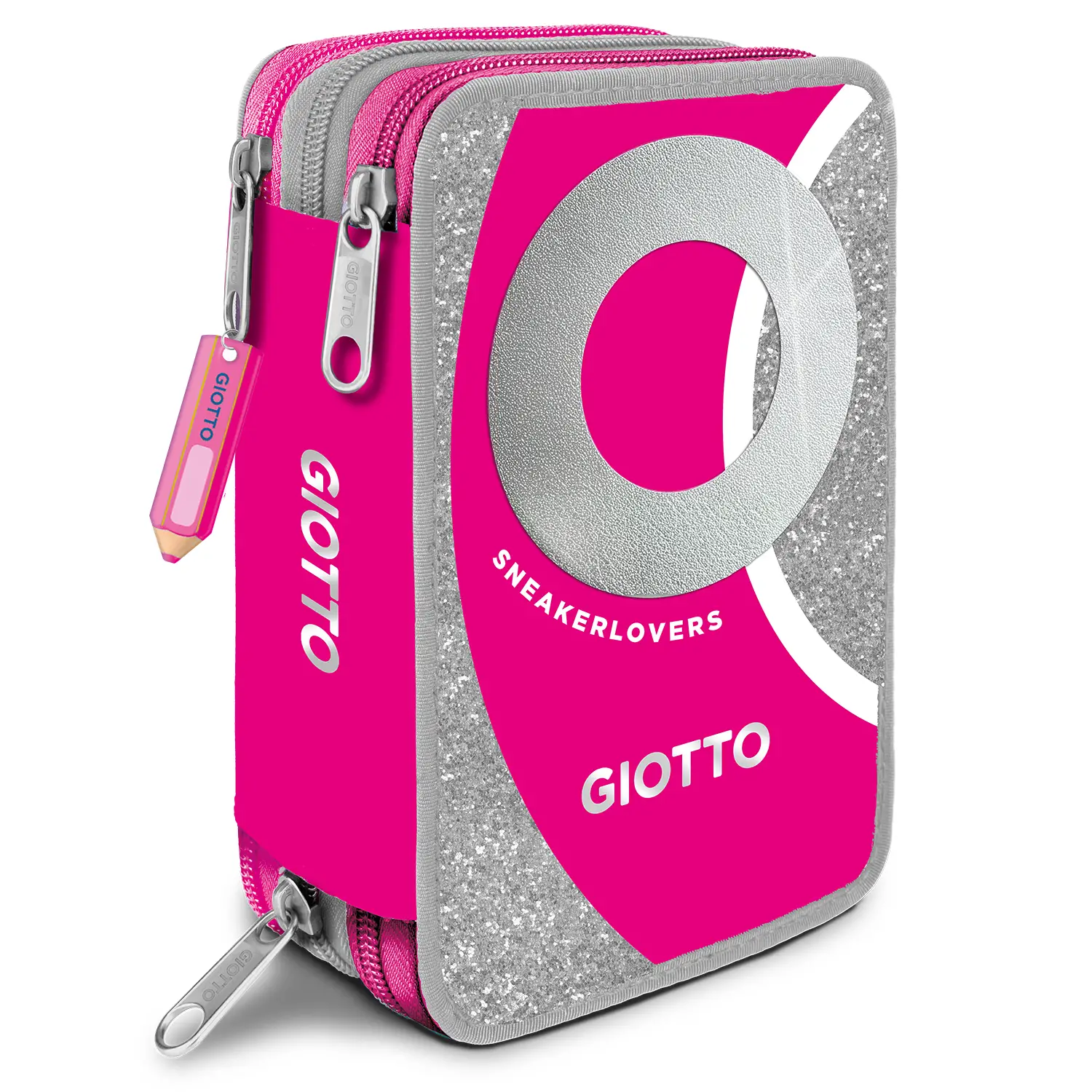 Astuccio 3 Zip Giotto Sneaker Lovers - Rosa