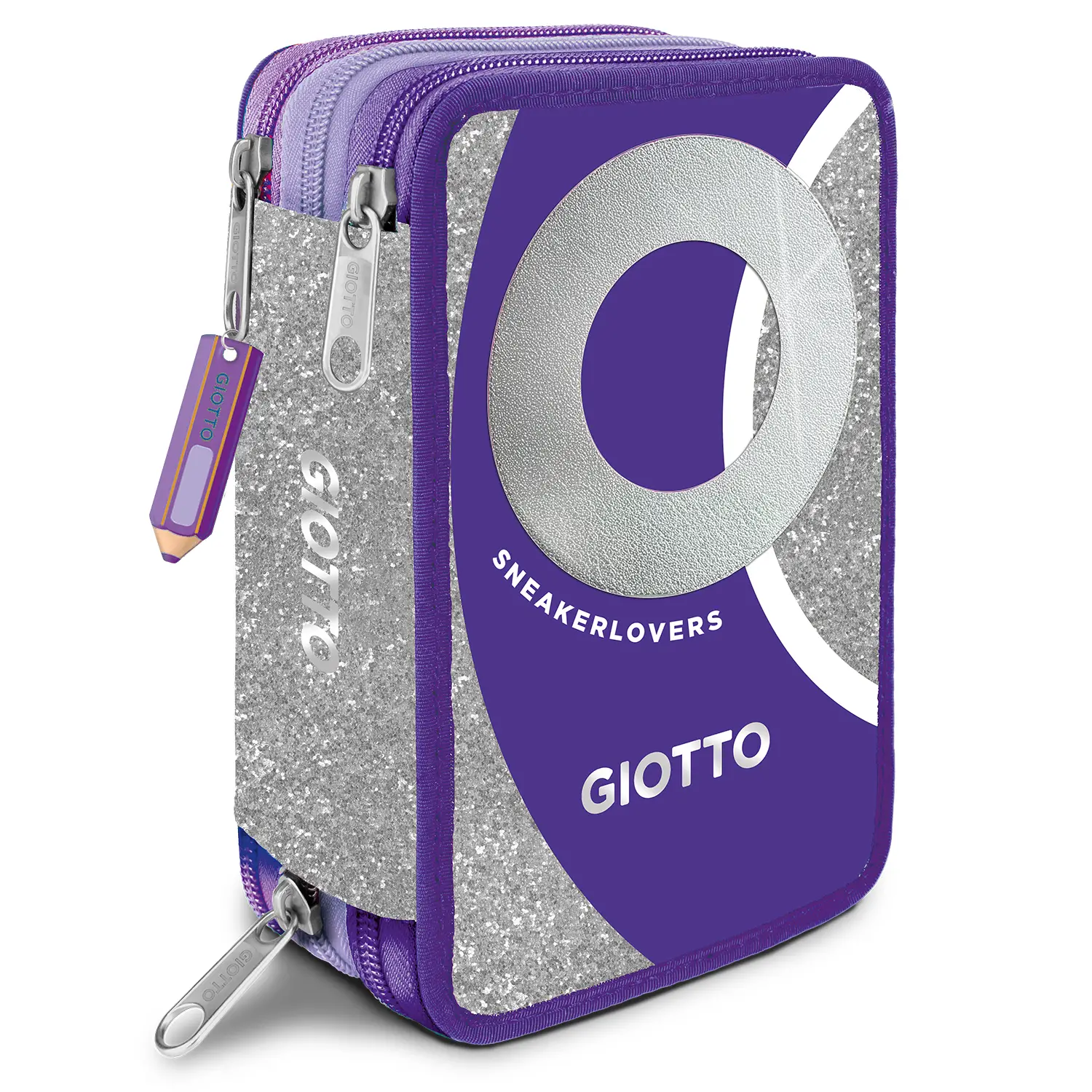 Astuccio 3 Zip Giotto Sneaker Lovers - Viola