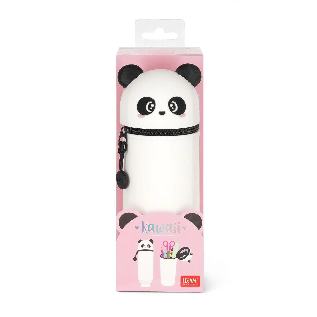 Astuccio 2 in 1 in Morbido Silicone - Kawaii Panda