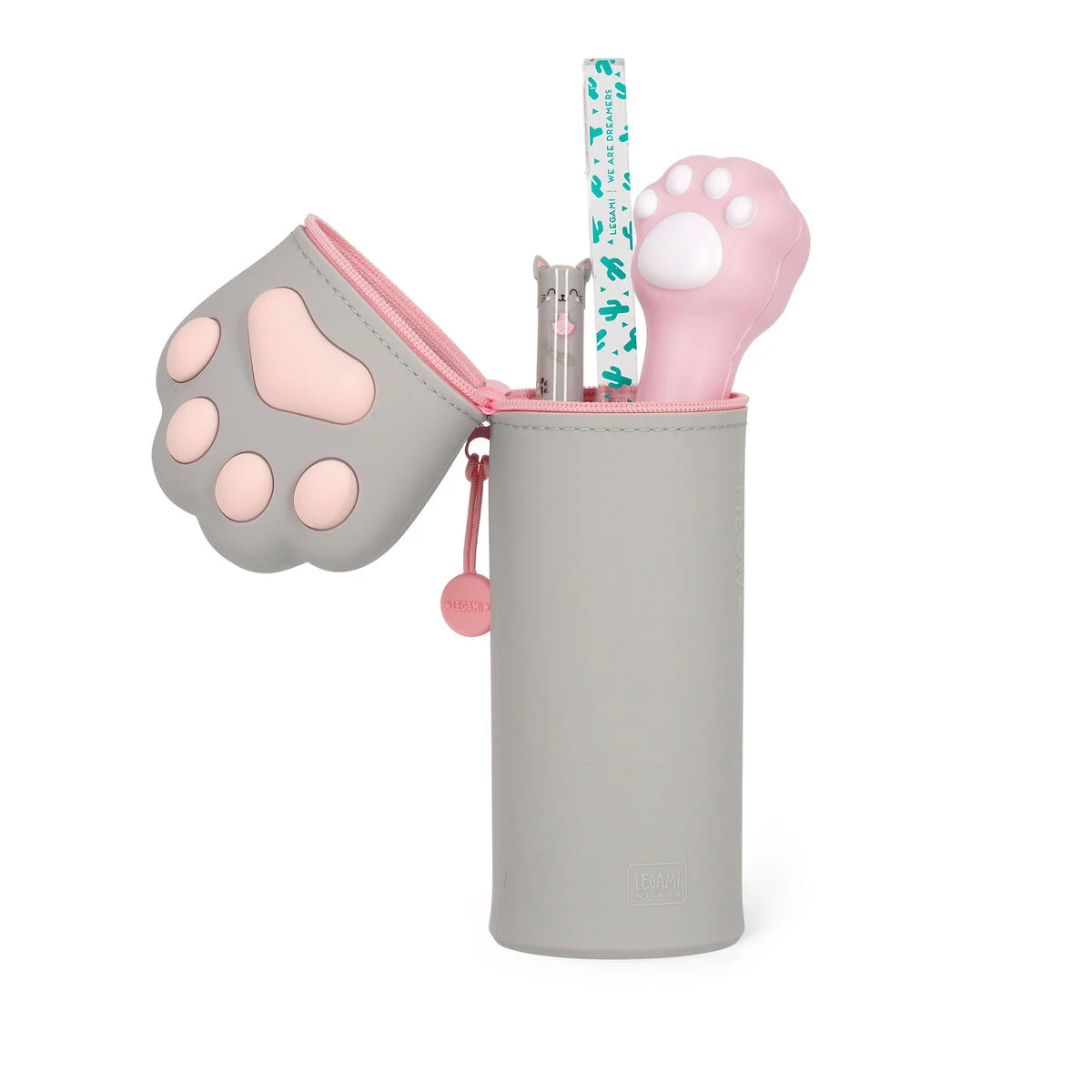 Astuccio 2 in 1 in Morbido Silicone - Kawaii - Kitty