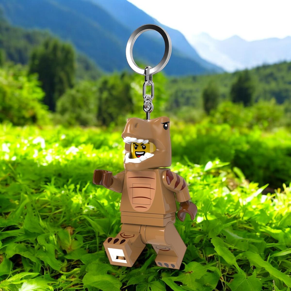 Lego - Torcia portachiavi LED - Fan in costume da T-Rex