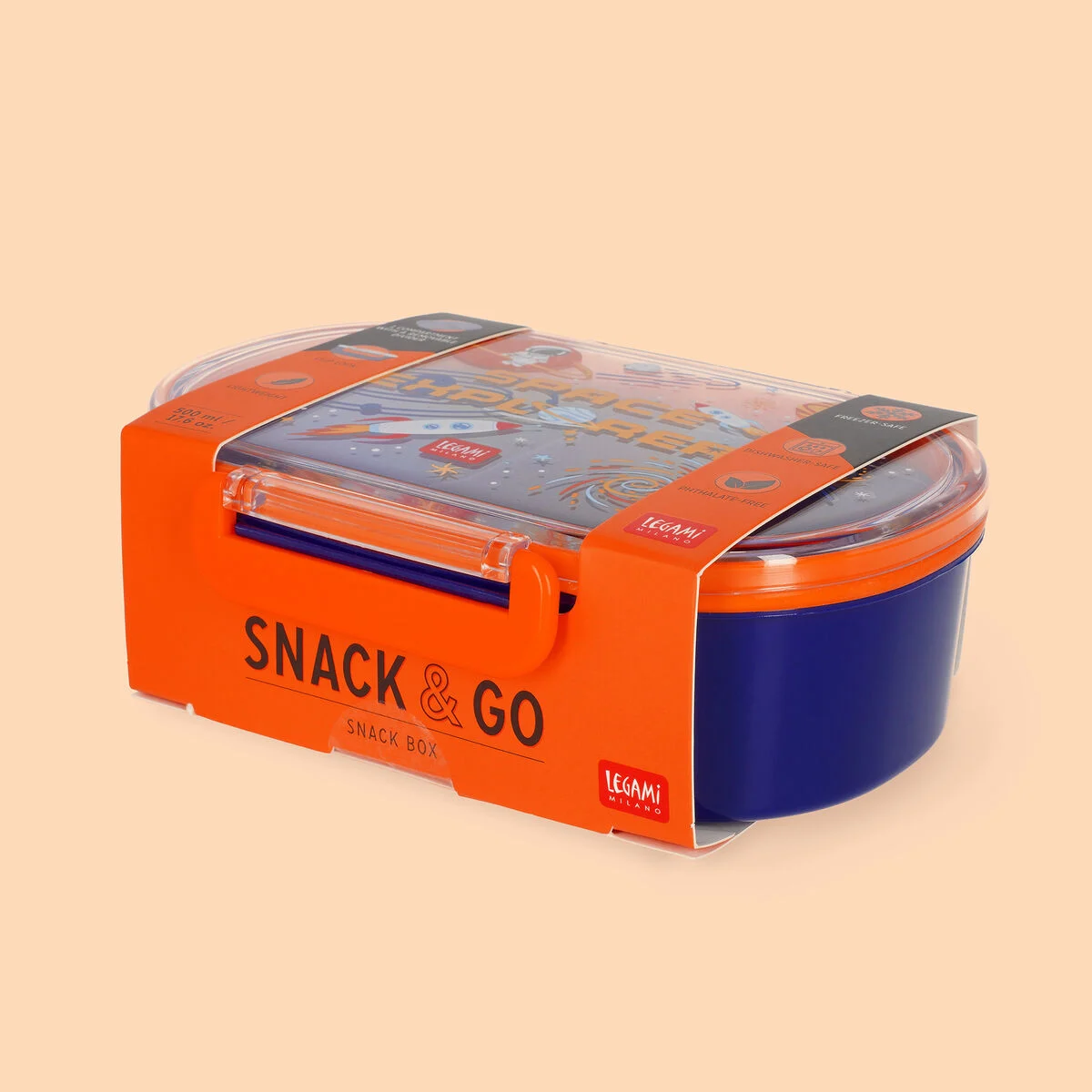 Contenitore Porta Merenda Snack & Go - Space