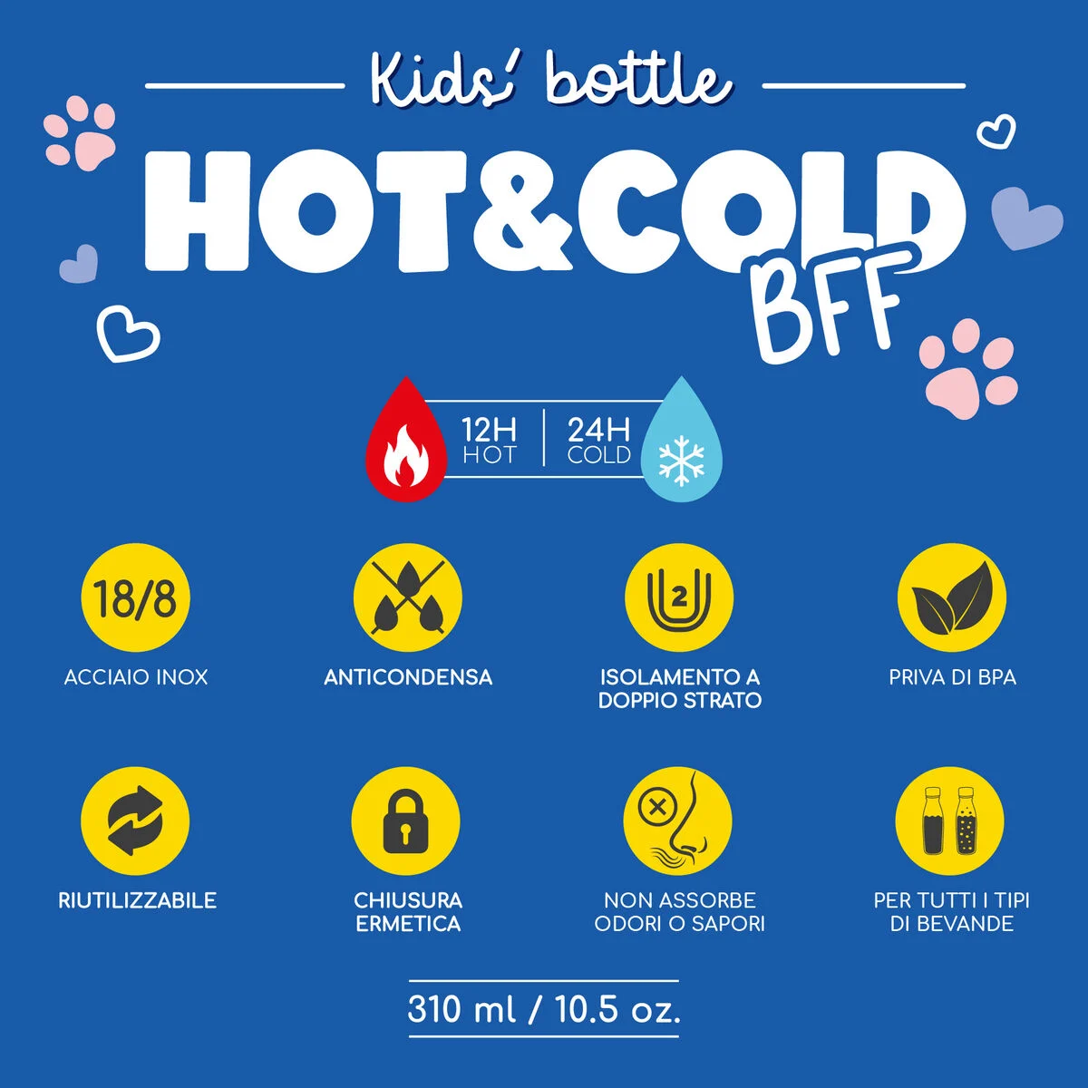 Bottiglia Termica per Bambini Hot&Cold BFF - Kitty
