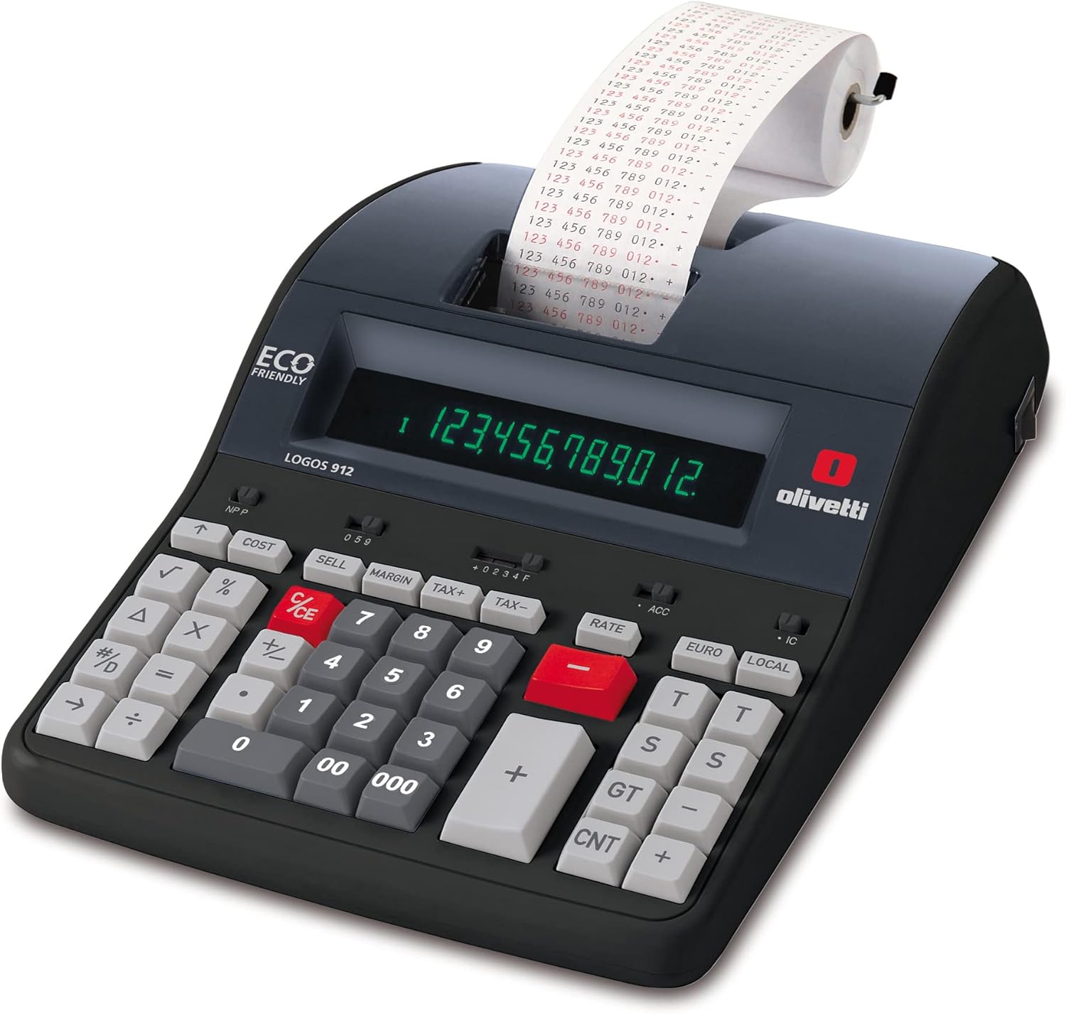 Calcolatrice scrivente - Logos 912 - Nera