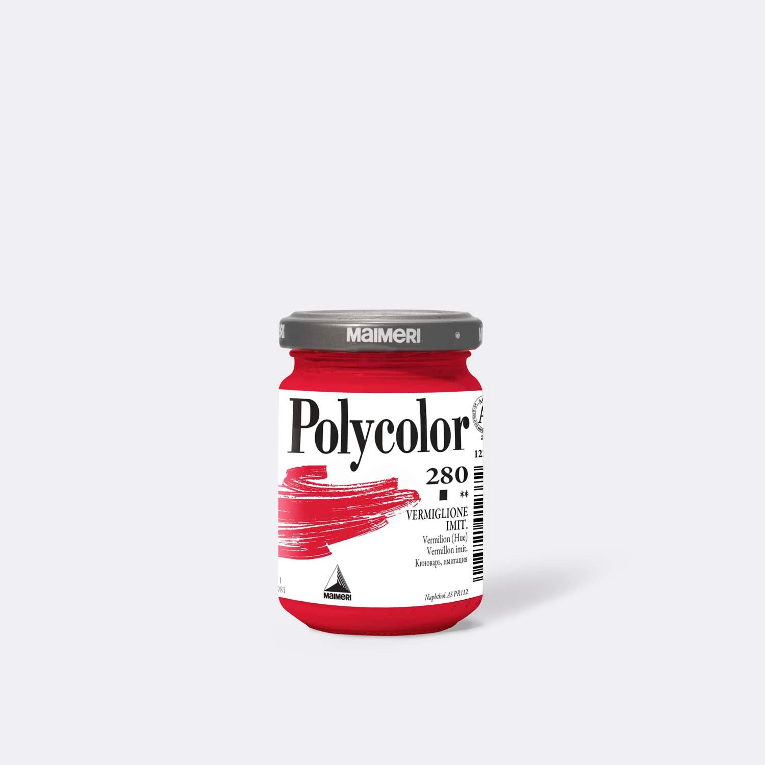 VASETTO ACRILICO POLYCOLOR DA 140 ML - VERMIGLIONE