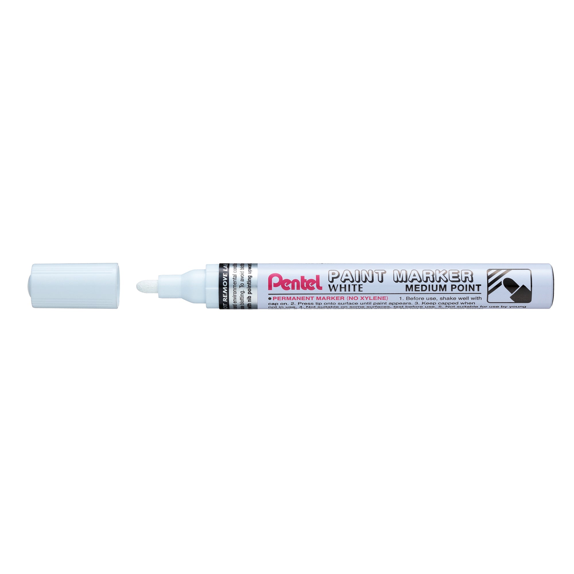 PENTEL PAINT MARKER MMP10-W 4.5 SUPER WHITE MEDIUM POINT