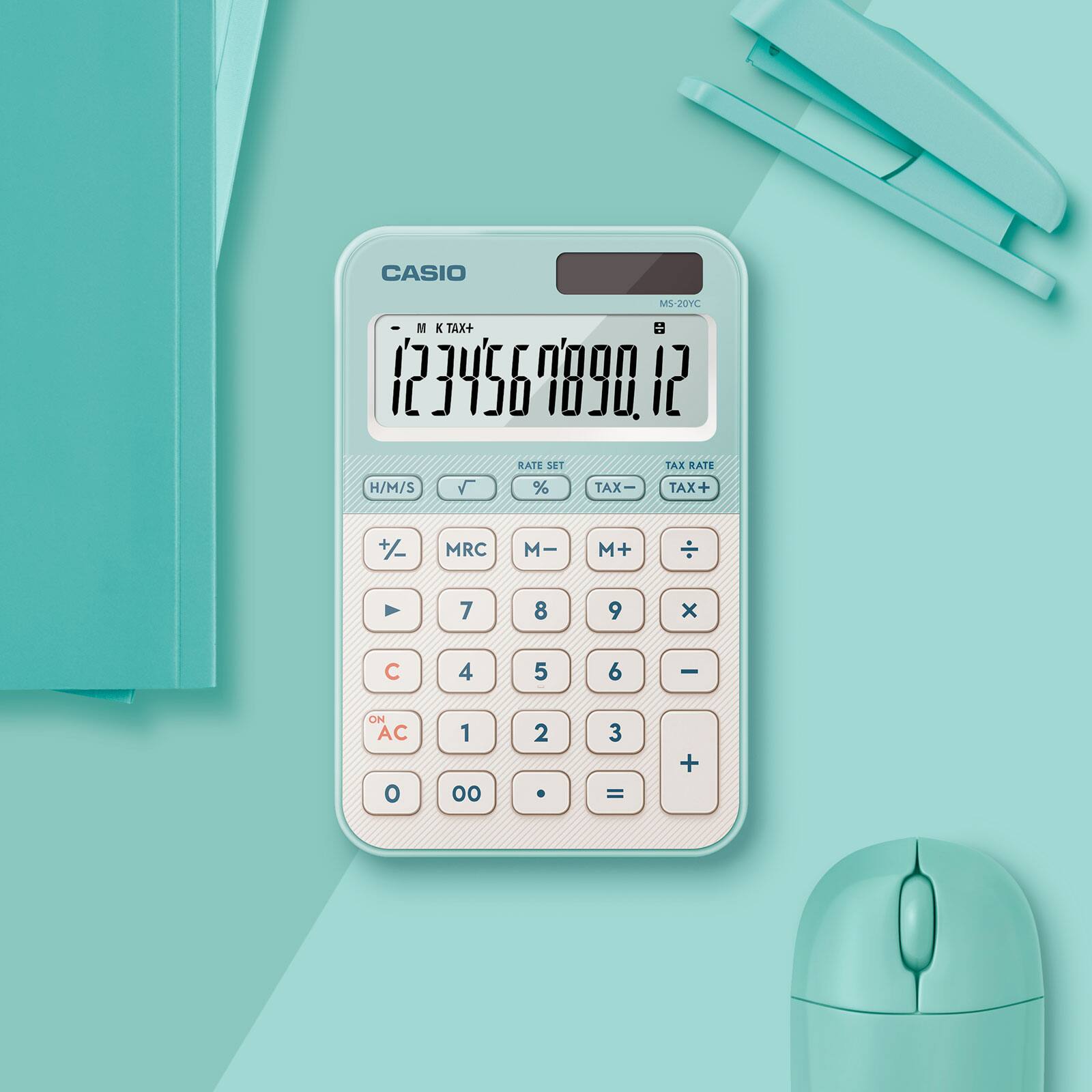 Calcolatrice da tavolo MS-20YC 12 cifre - Light Green