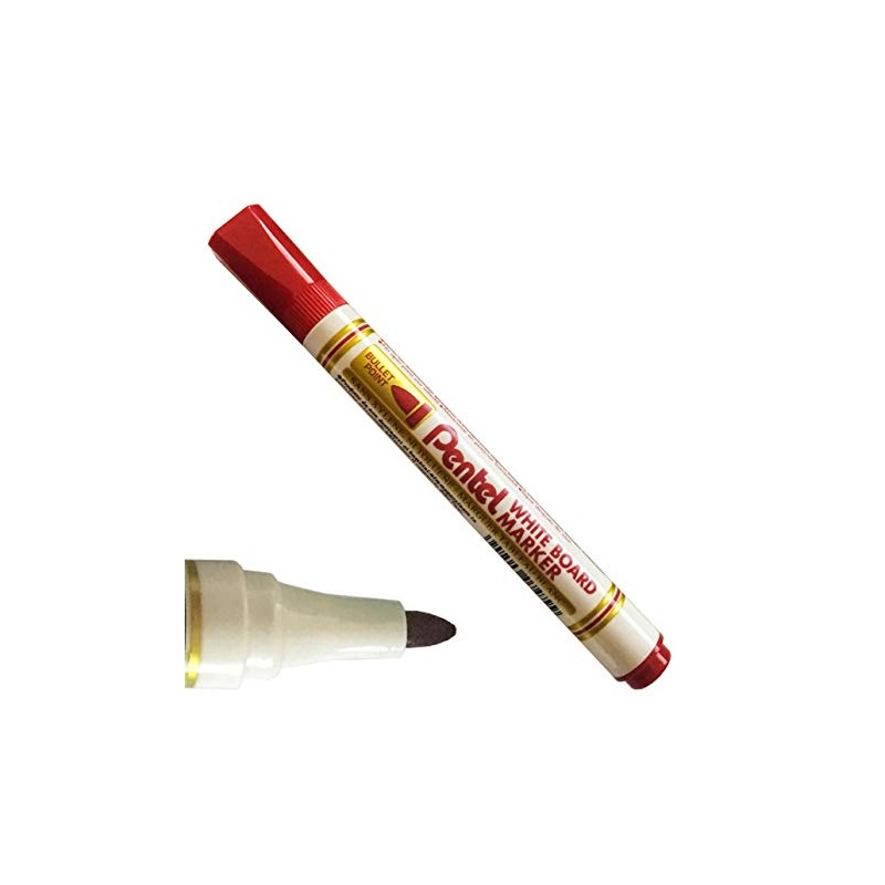 PENTEL WHITEBOARD MARKER MW85 PUNTA CONICA 4.4M ROSSO