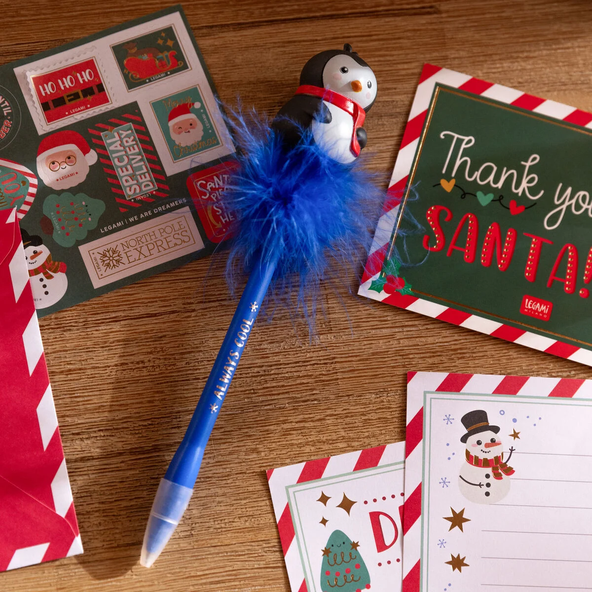 Penna a Sfera Luminosa - Penguin - Writing is Magic