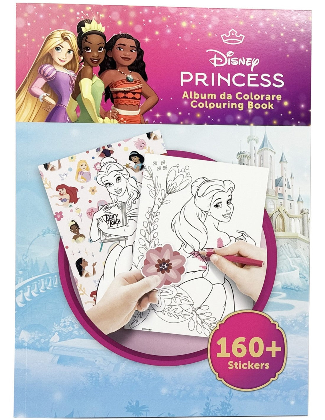 Principesse Disney - Album da colorare con adesivi