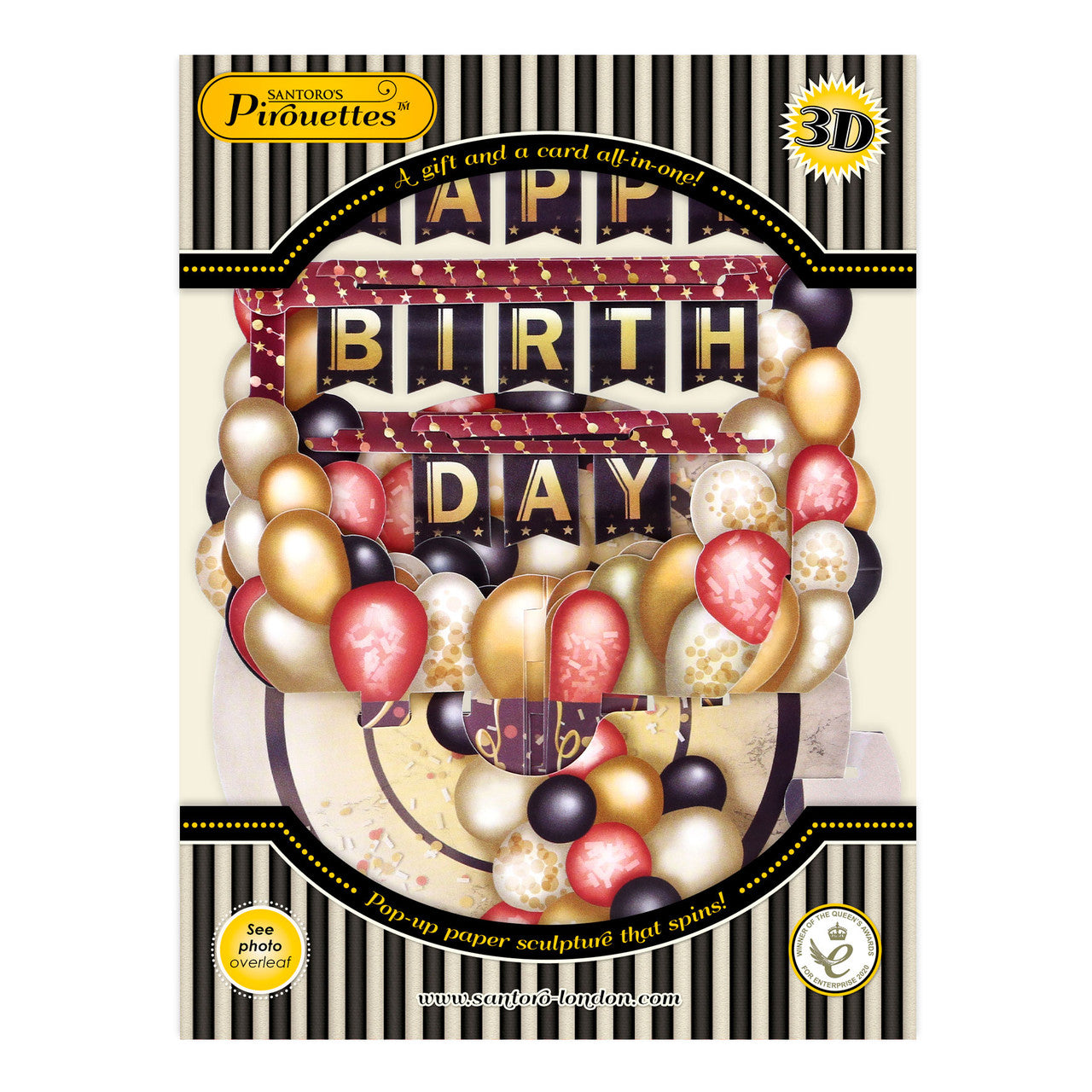 Santoro Pirouettes 3D Pop-Up - Balloncini Di Compleanno
