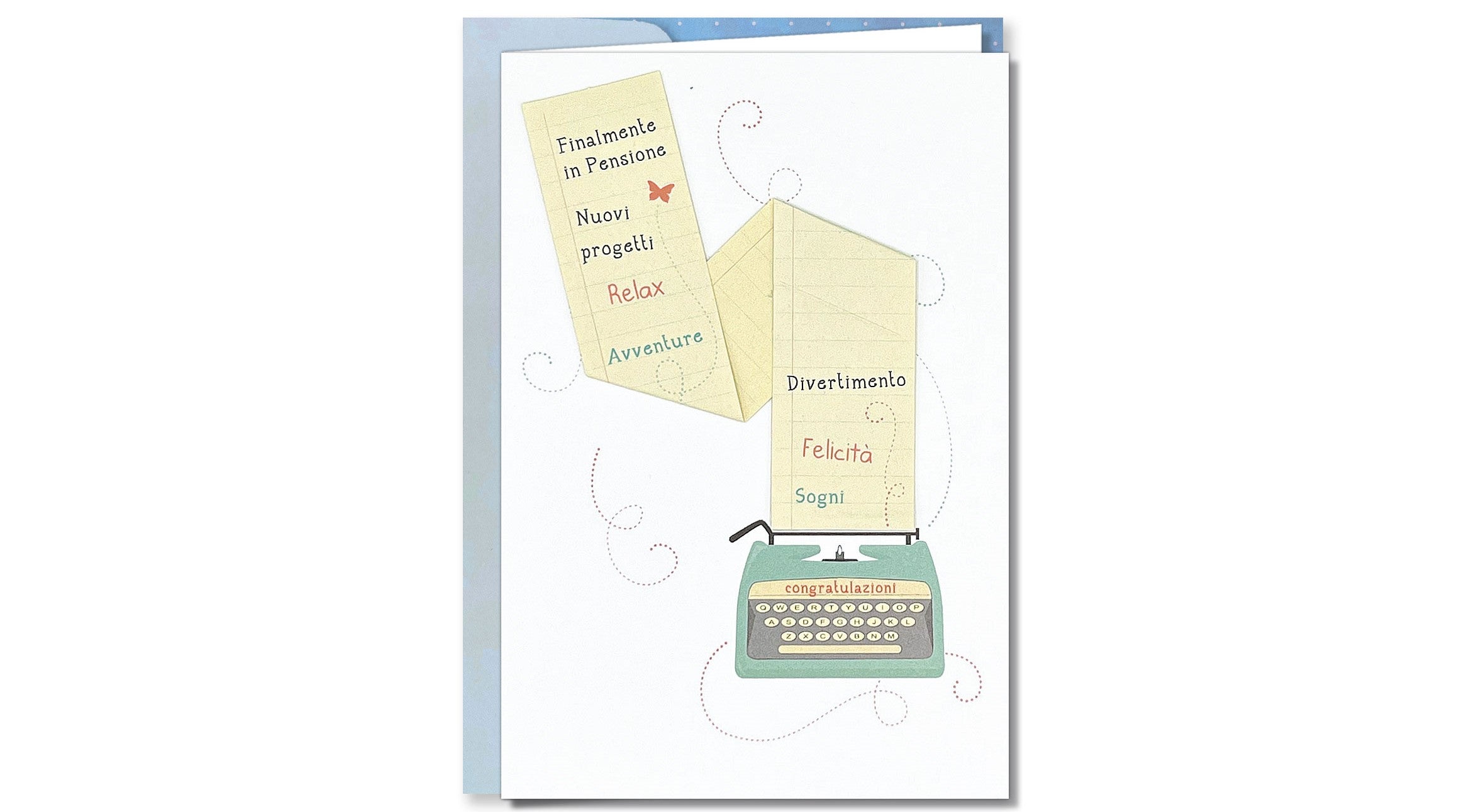 CROMONB - Biglietto Augurale - Macchina Da Scrivere Pensione
