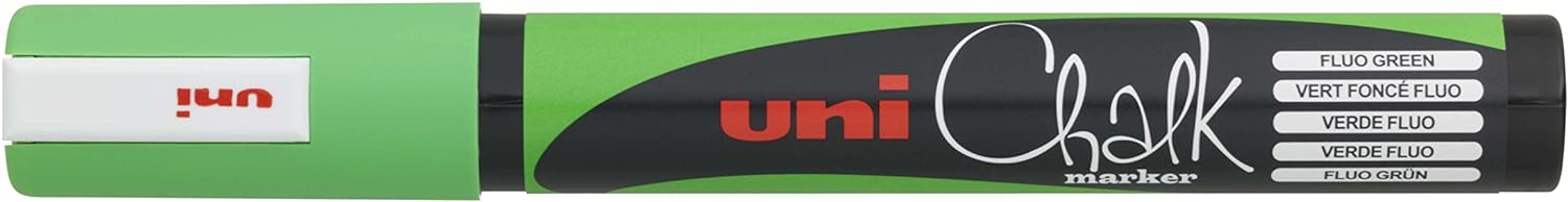 Uni Chalk a gesso  Punta tonda 1 8 - 2 5 mm Verde Fluo
