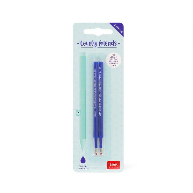 Set di 2 Refill per Penna Gel Lovely Friends Blu