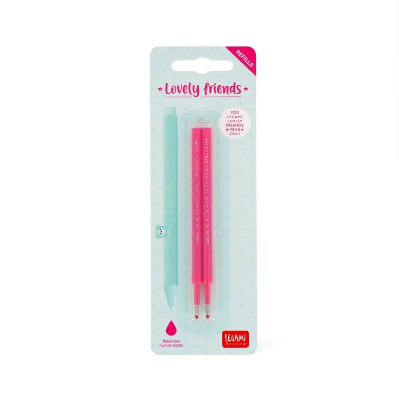 Set di 2 Refill per Penna Gel Lovely Friends Rosa