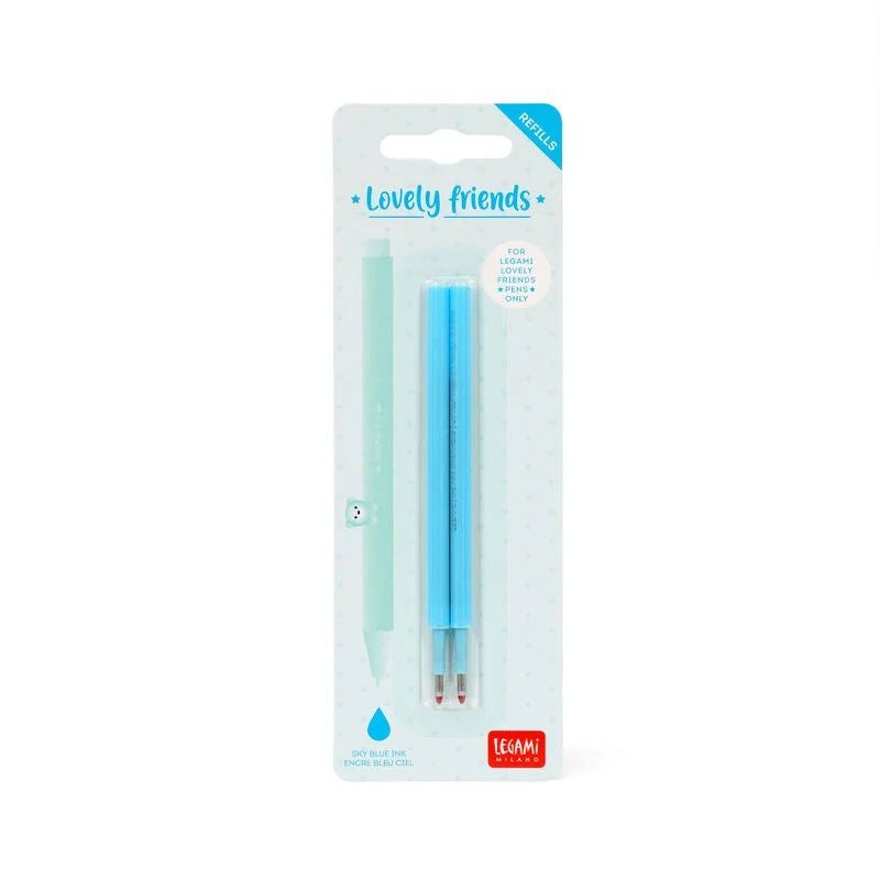 Set di 2 Refill per Penna Gel Lovely Friends Azzurro