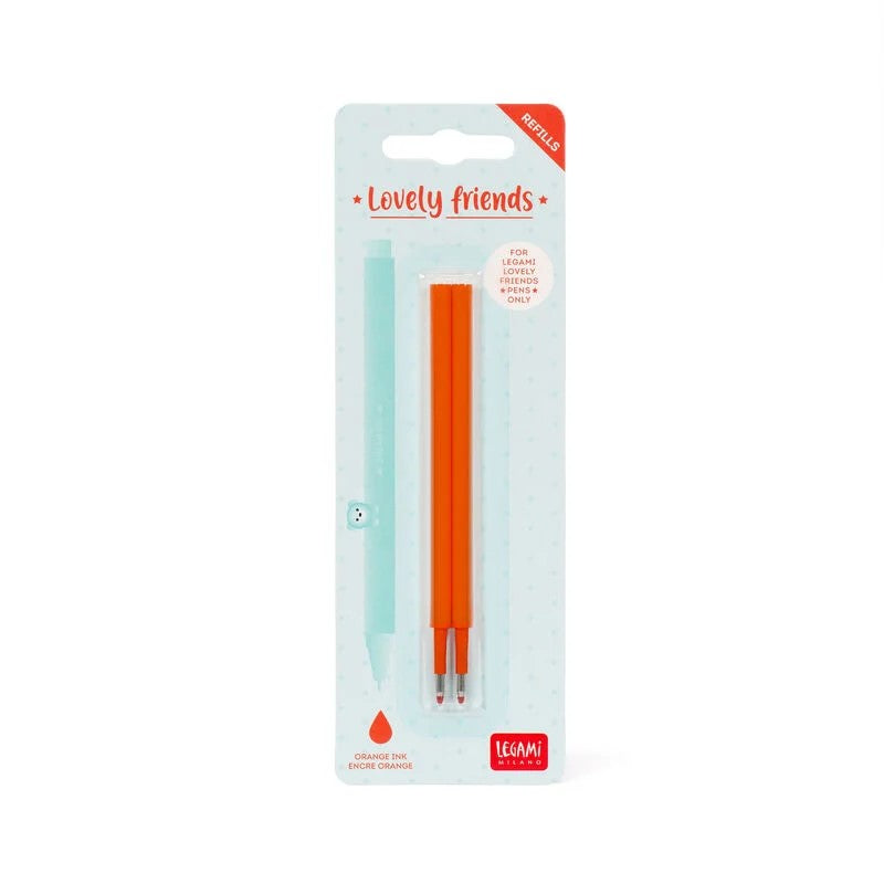 Set di 2 Refill per Penna Gel Lovely Friends Arancione