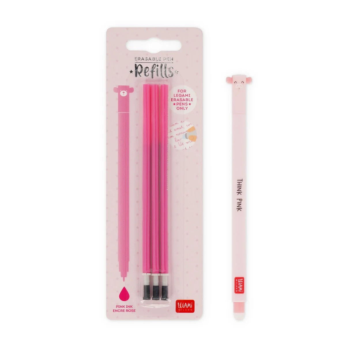 Refill Per Penna Gel Cancellabile Erasable Pen Colore Rosa