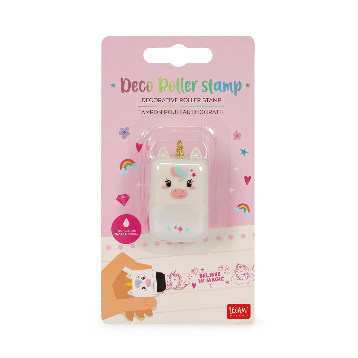 Timbro Decorativo a Rullo Roller Stamp - Unicorno