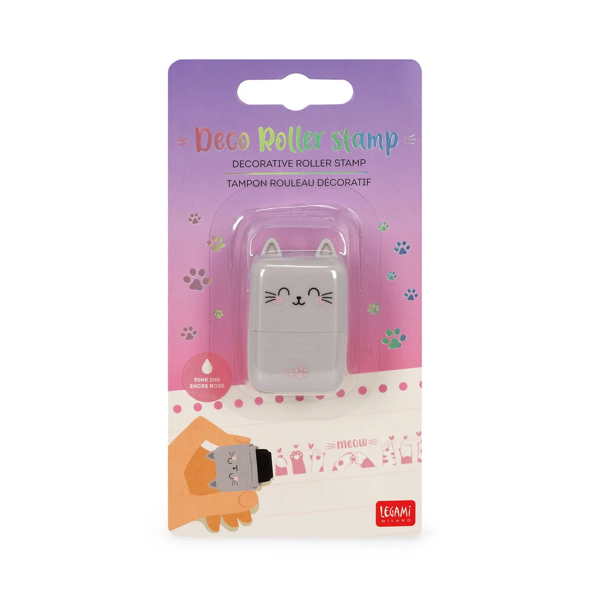 Timbro Decorativo a Rullo Roller Stamp - Kitty