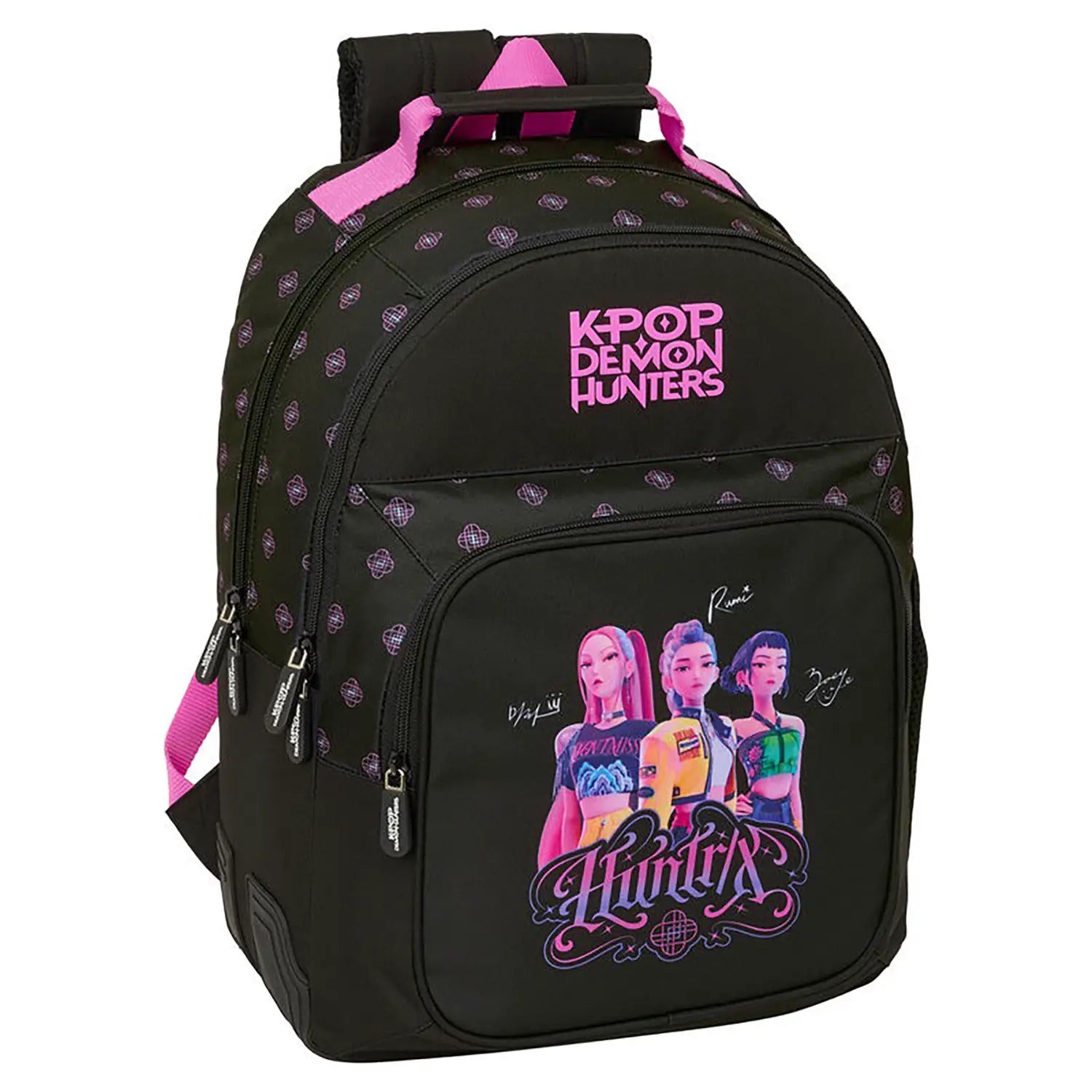 Zaino scuola 3 scomparti K Pop Demon Hunters - Nero