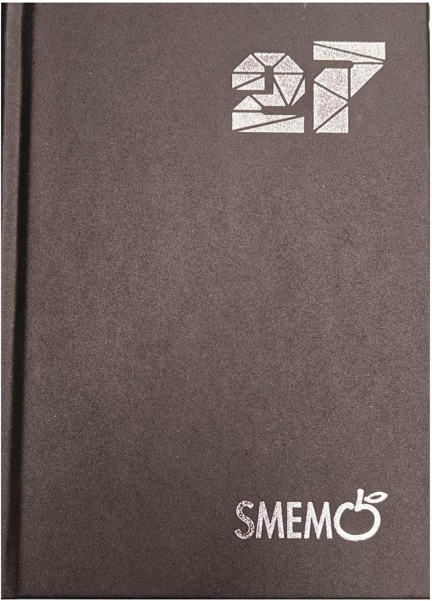 Diario 16 mesi Lite 2026/2027 - Nero con logo Silver