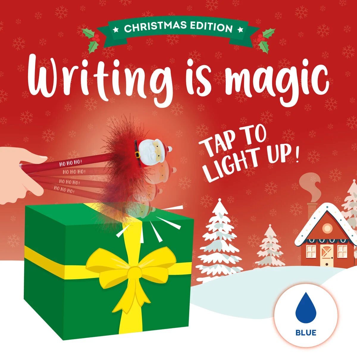 Penna Luminosa a Sfera - Santa Claus - Writing is Magic