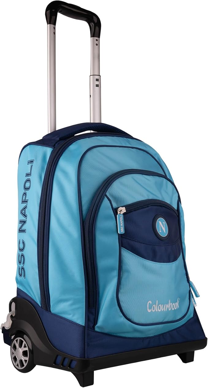 Zaino trolley SSC Napoli con sciarpa omaggio AZZURRO