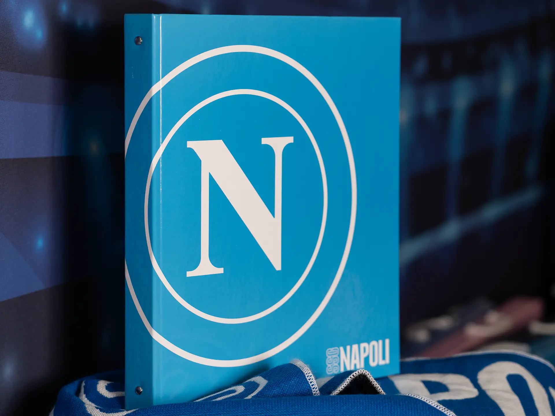 Colourbook - Raccoglitore ad anelli A4 SSC Napoli Azzurro