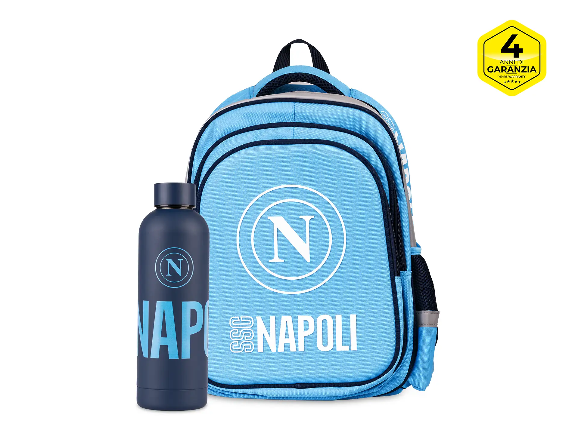 Zaino scuola SSC Napoli con borraccia omaggio - Azzurro