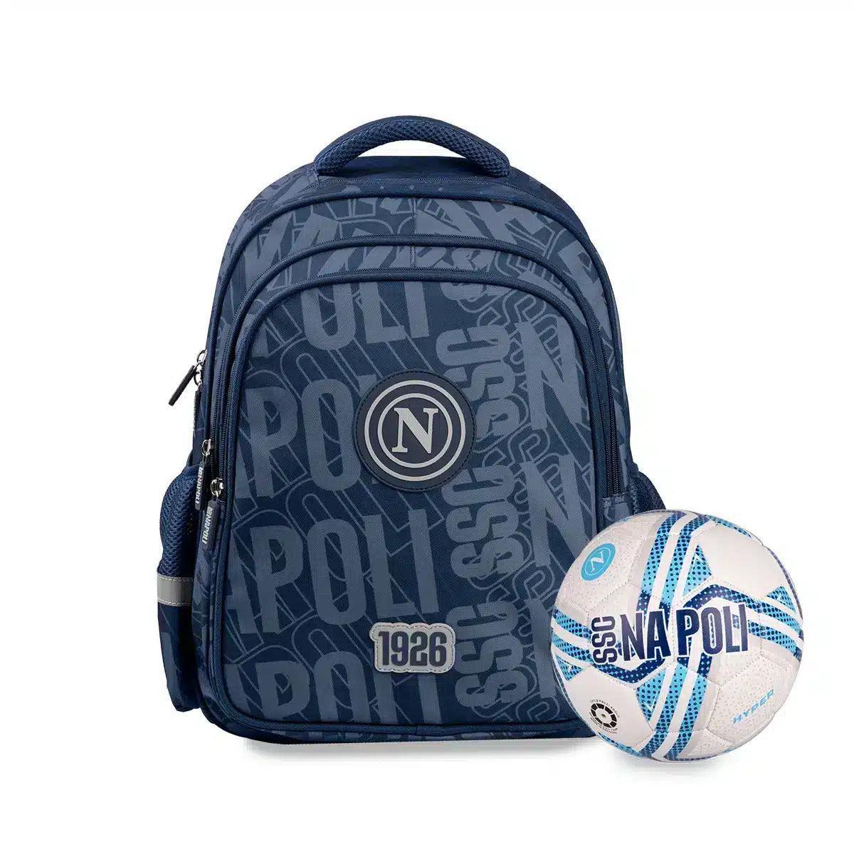 Zaino scuola SSC Napoli 26/27 con pallone omaggio - Dark Blu