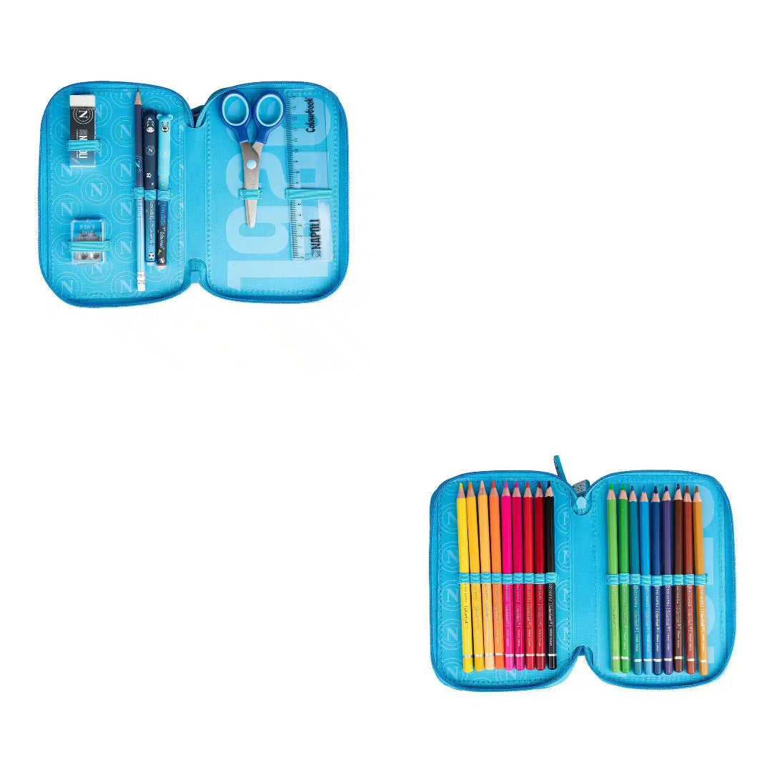 Astuccio 3 zip SSC Napoli 26/27 - Azzurro