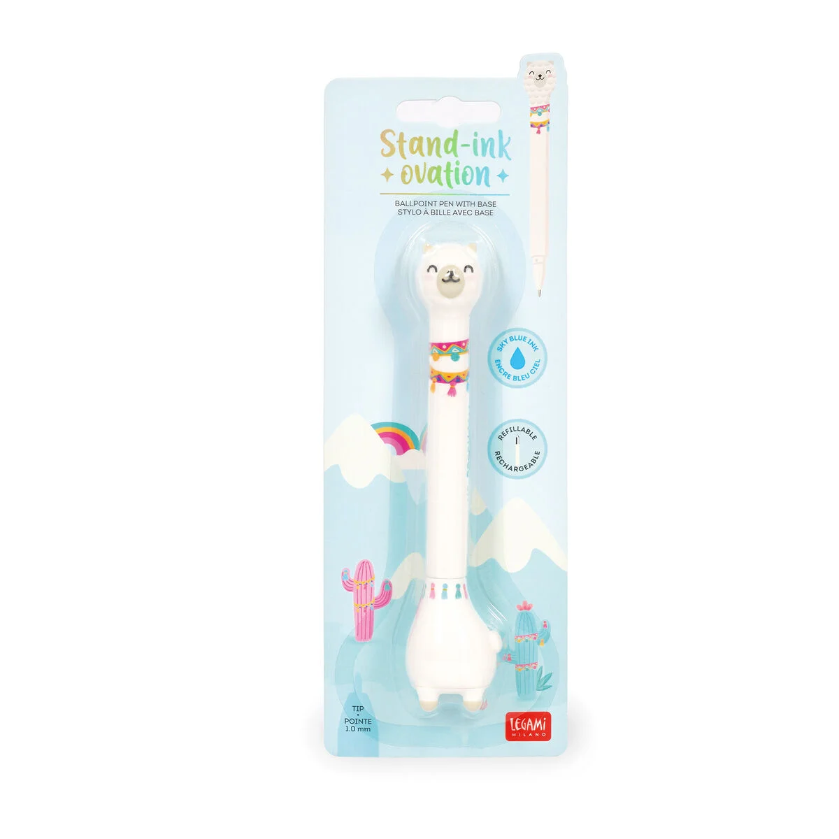 Penna a Sfera Llama con Base - Stand-Ink Ovation