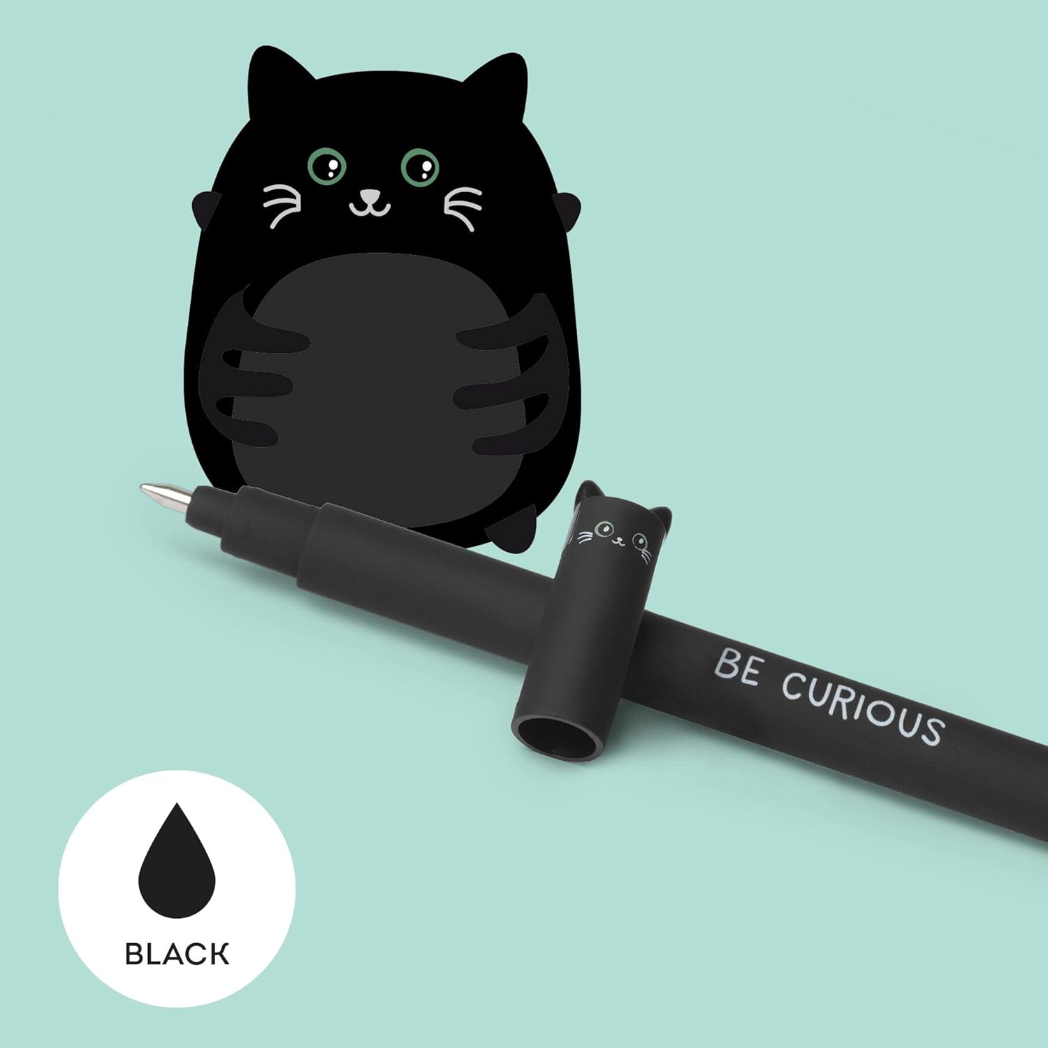 Penna Gel Cancellabile Erasable Pen Kitty Colore Nero