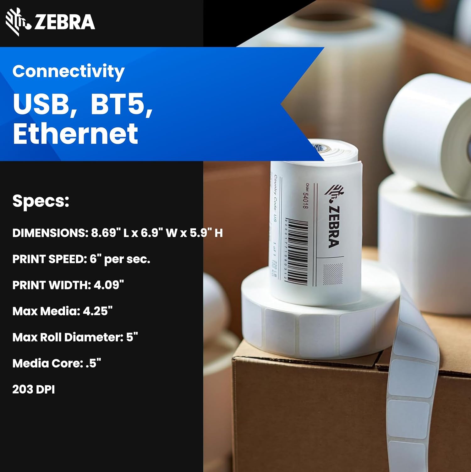 ZEBRA ZD421 - Stampante desktop termica diretta 203 dpi